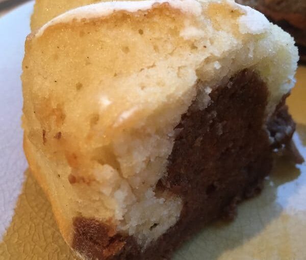 Gâteau chocolat-vanille, simple, sans œuf et  végan