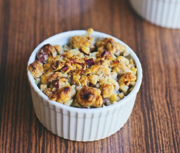 Crumble aux pommes allégé avec adaptation végan
