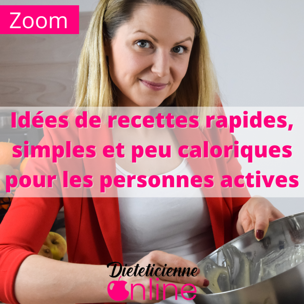 Idées de recettes rapides, simples et peu caloriques pour les personnes actives